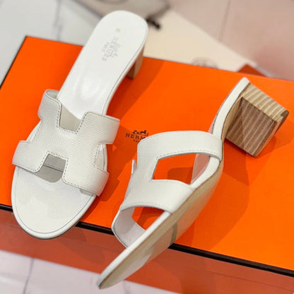 HM Oasis Sandals White Cowhide 294845