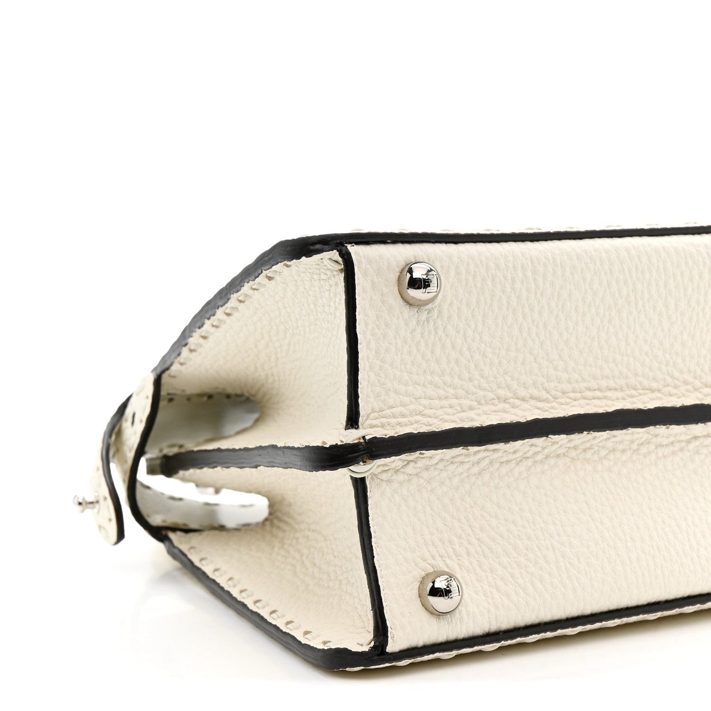 Cuoio Romano Selleria Chamois Small Peekaboo I SEE U Satchel White