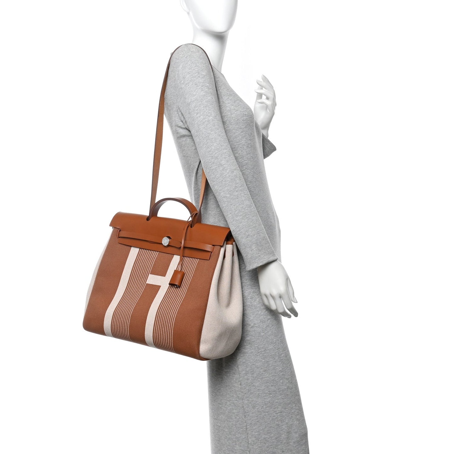 Vache Hunter Toile H Vibration Herbag Zip 39 MM Fauve Ecru Beige