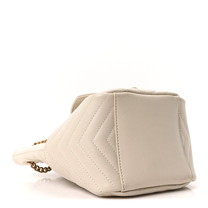 Lambskin Matelasse Monogram Joe Nano Bucket Bag Crema Soft