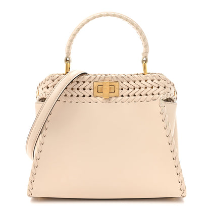 Nappa Interlace Mini Peekaboo Iconic Satchel Camelia