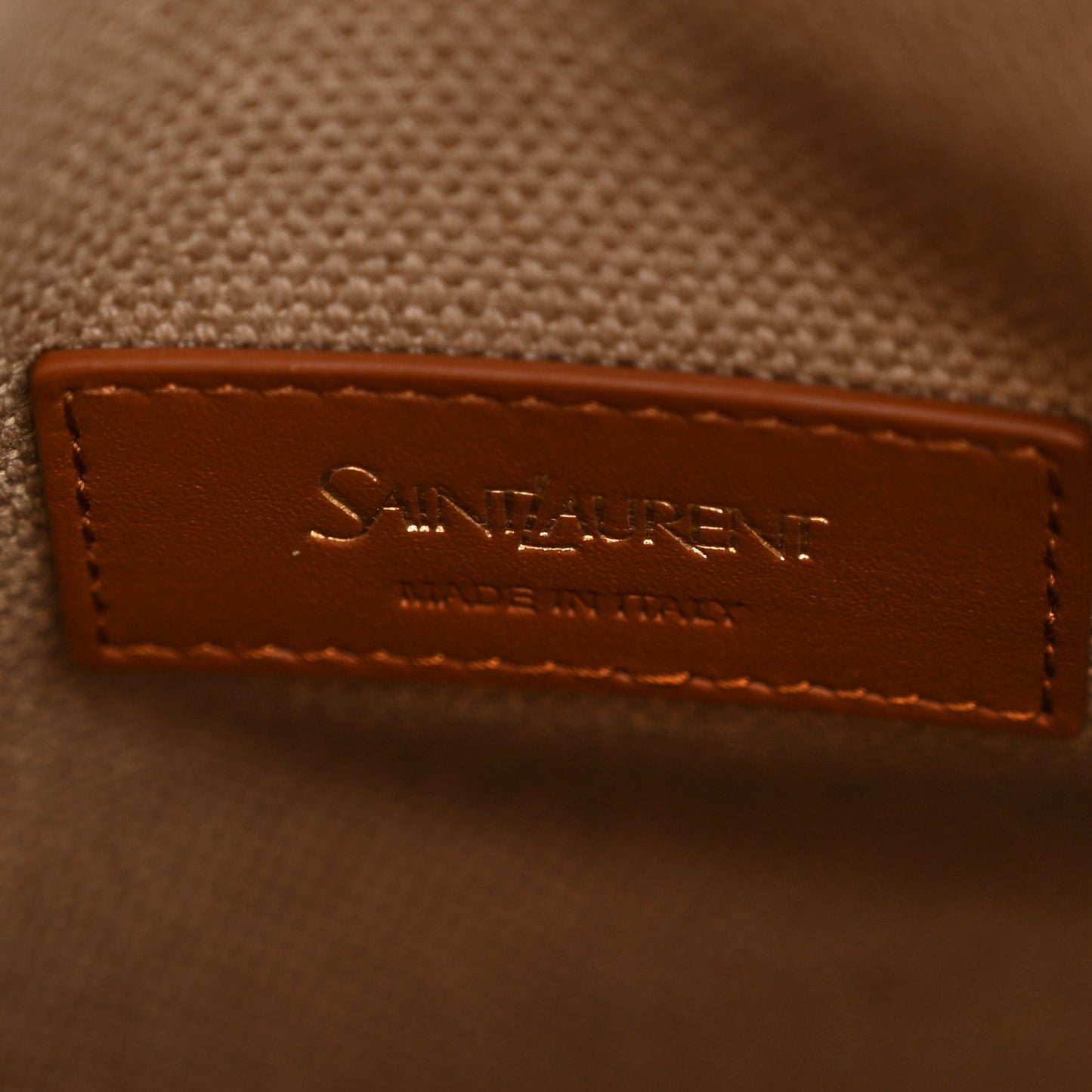 Canvas Calfskin Small Bucket Bag Desert Dust Brick