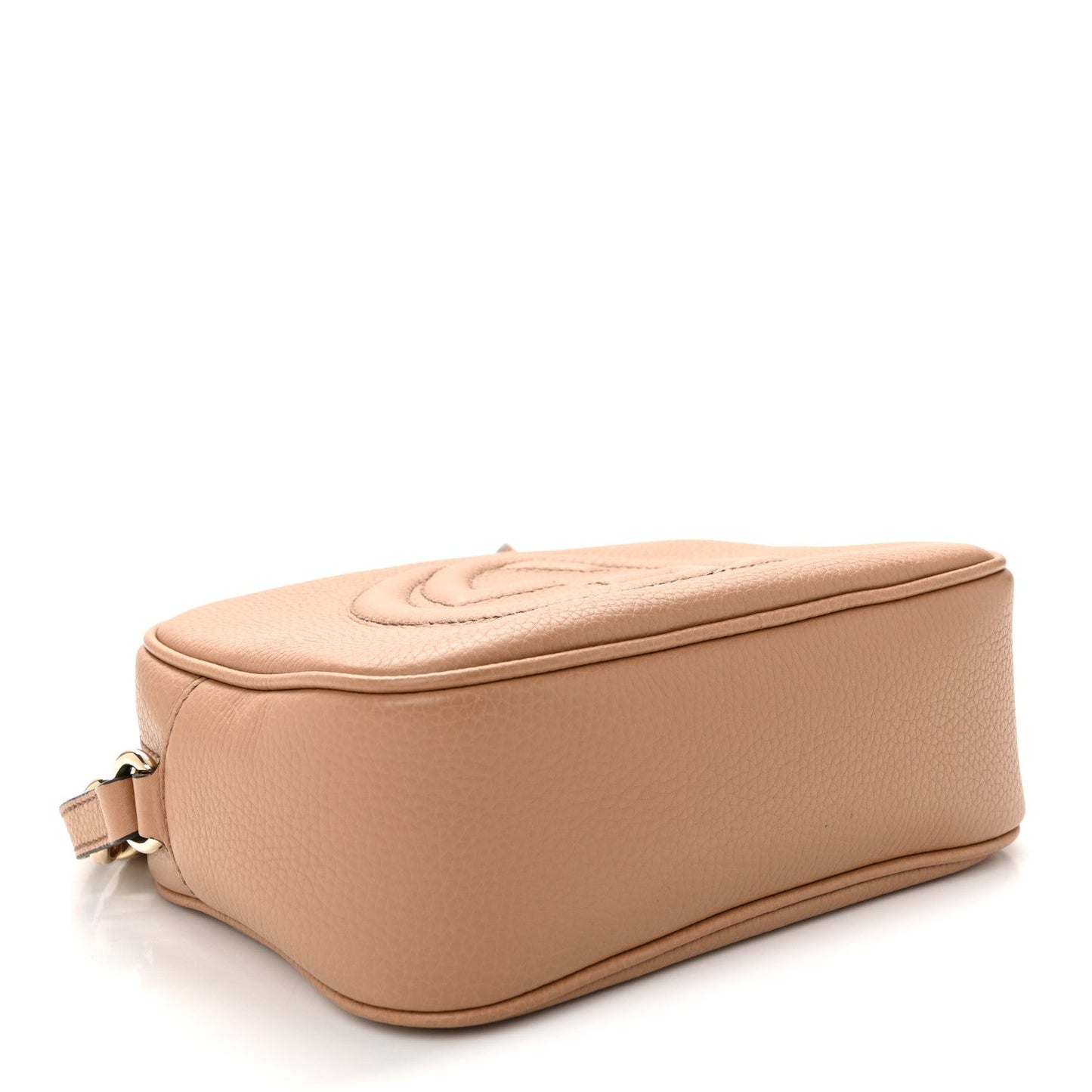 Pebbled Calfskin Small Soho Disco Bag Camelia