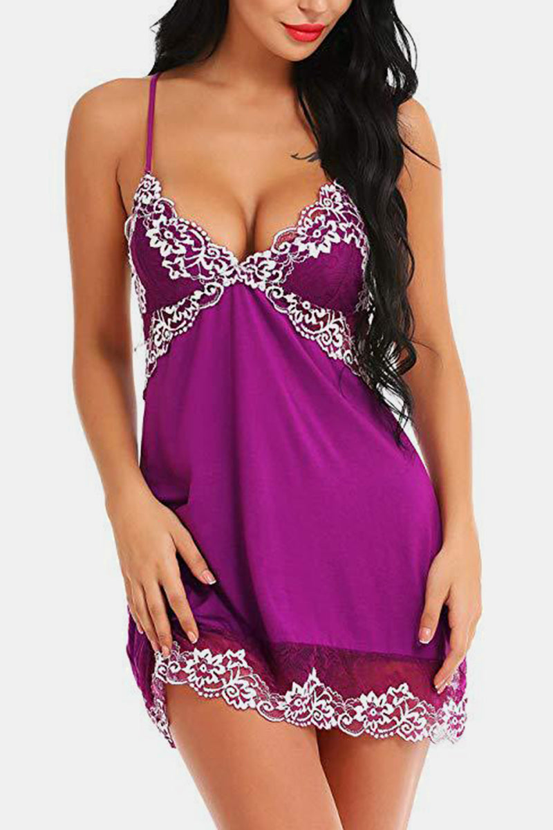 Camisón de encaje con tirantes sexy (3 colores)