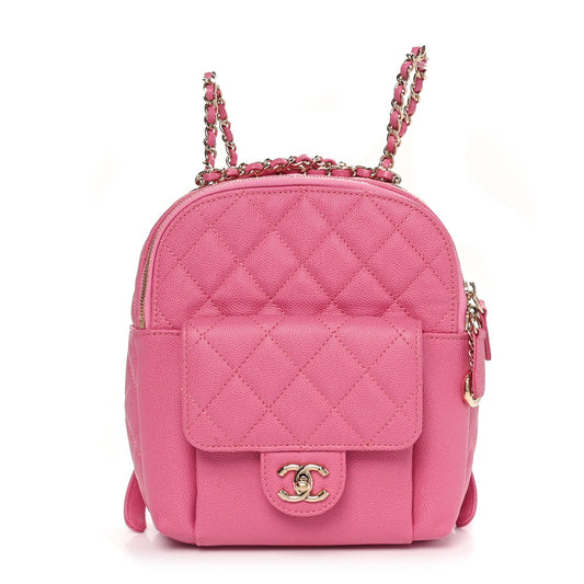Caviar Quilted Small CC Day Backpack Pink