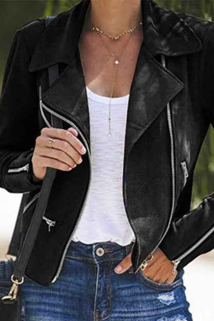 Cárdigan liso de moda urbana con cuello vuelto