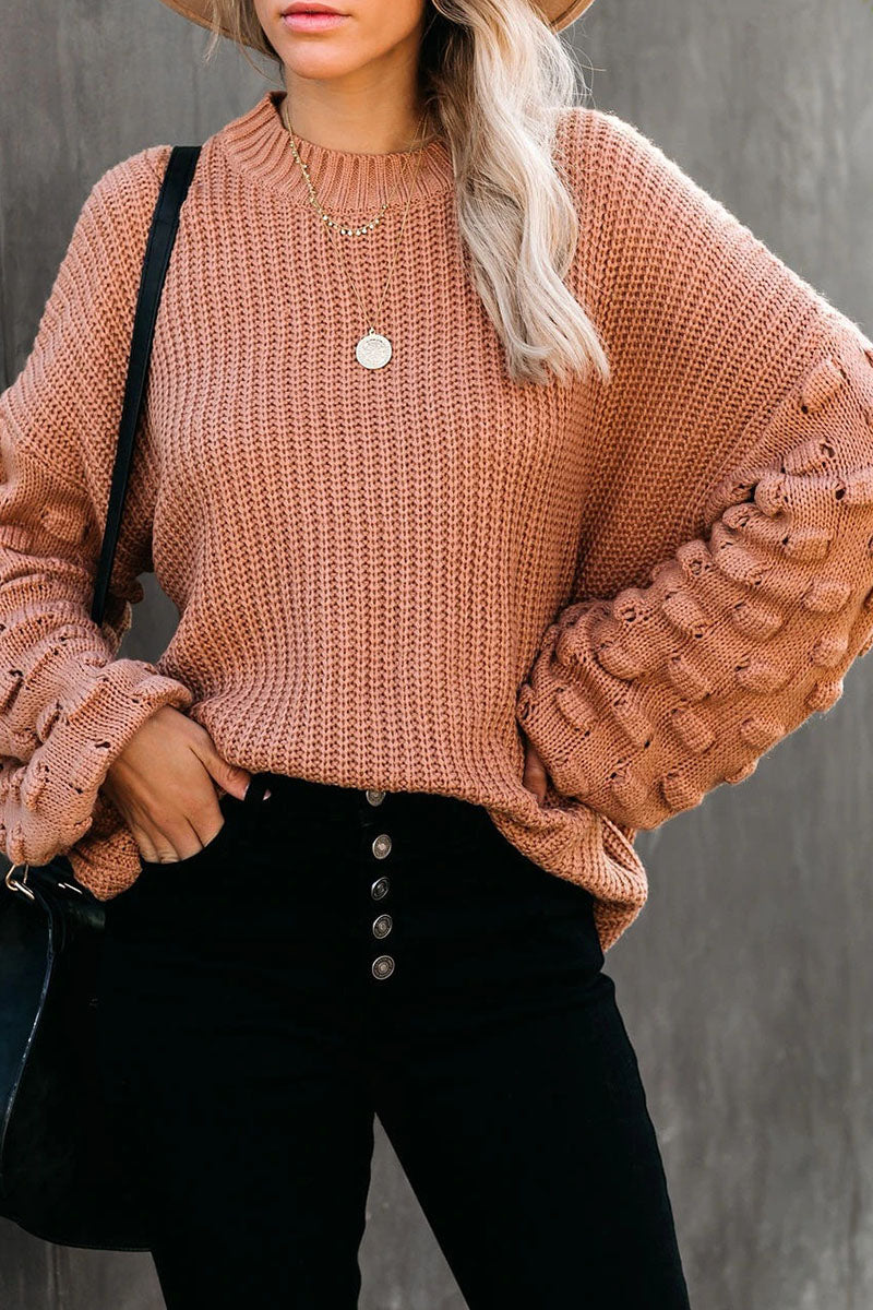 Suéteres de cuello redondo con parches lisos de moda urbana (3 colores)