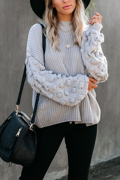 Suéteres de cuello redondo con parches lisos de moda urbana (3 colores)