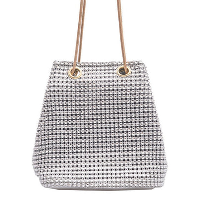 Bolso bandolera de moda con correa de cadena y diamantes de imitación