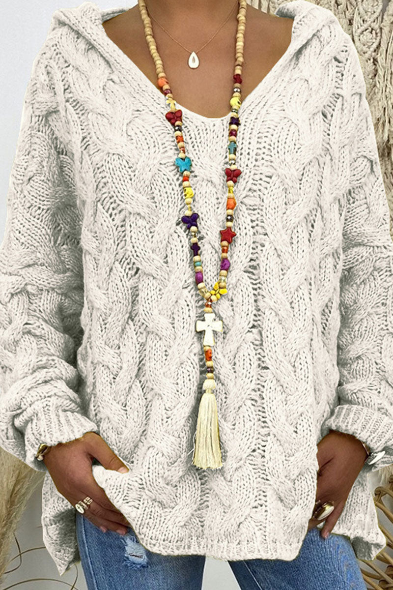 Suéteres con capucha y cuello de parches lisos de moda urbana (16 colores)
