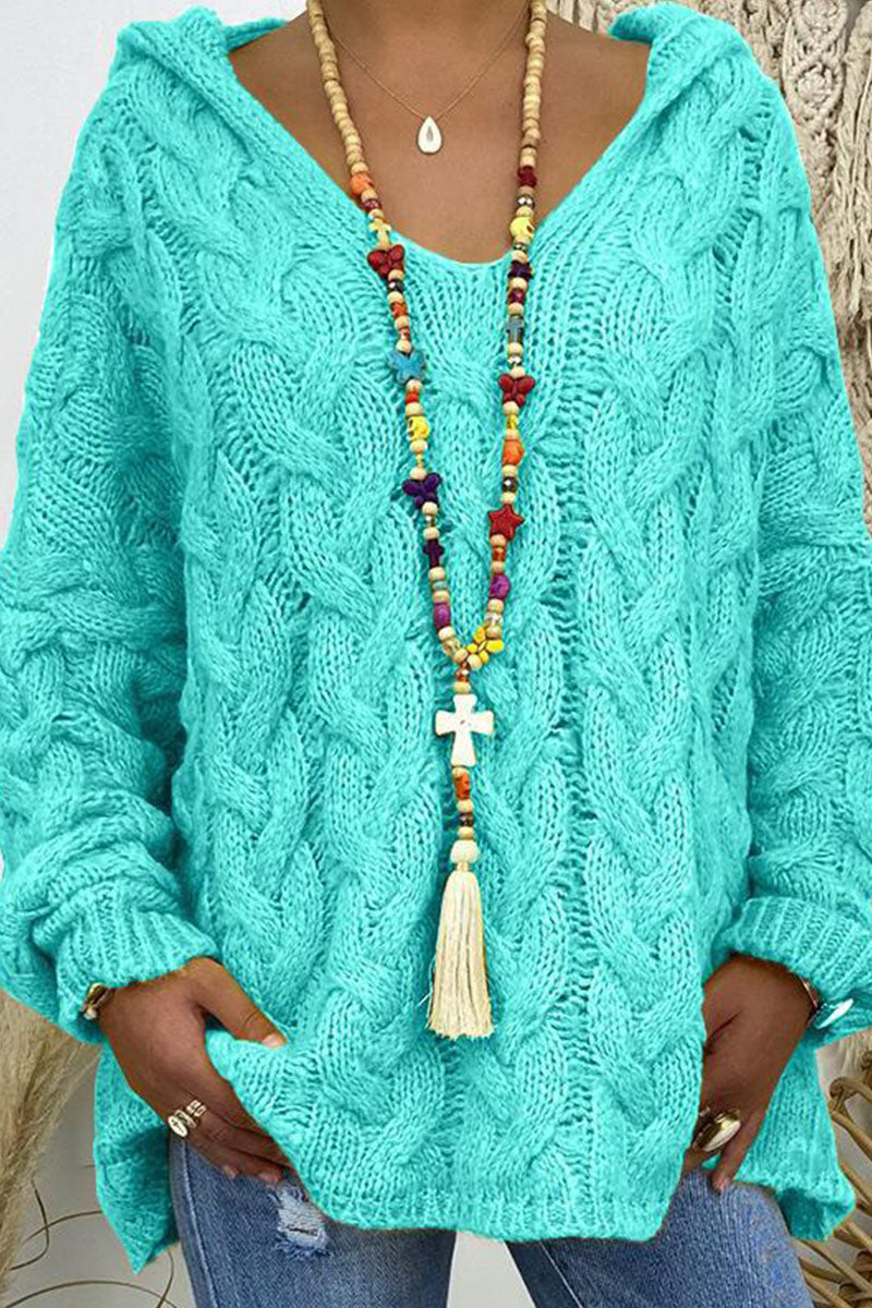 Suéteres con capucha y cuello de parches lisos de moda urbana (16 colores)