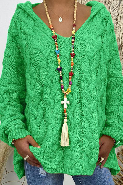 Suéteres con capucha y cuello de parches lisos de moda urbana (16 colores)