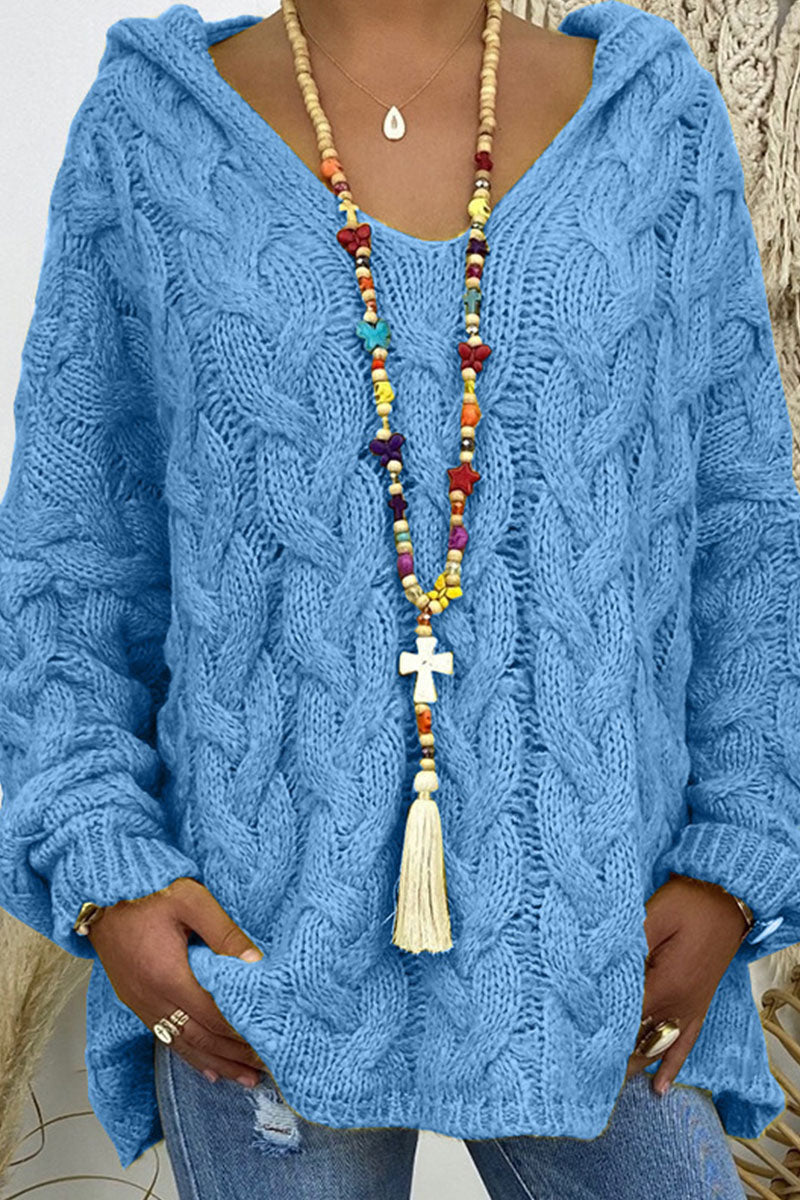 Suéteres con capucha y cuello de parches lisos de moda urbana (16 colores)