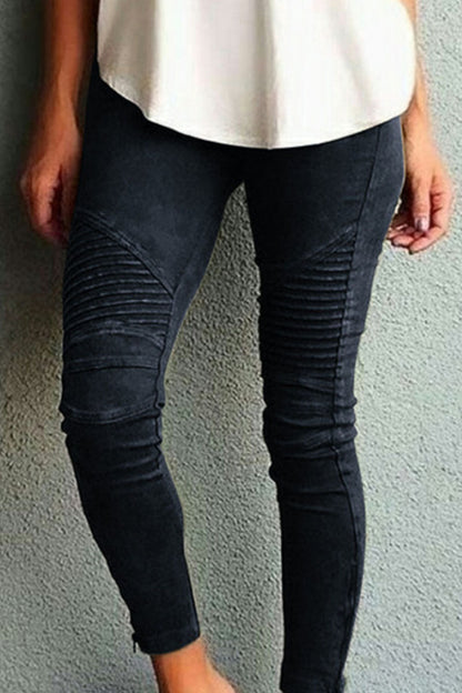 Pantalones deportivos de moda, ajustados, de cintura media, lisos (10 colores)