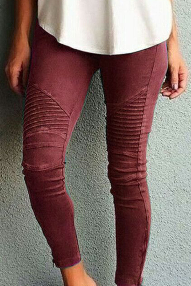 Pantalones deportivos de moda, ajustados, de cintura media, lisos (10 colores)