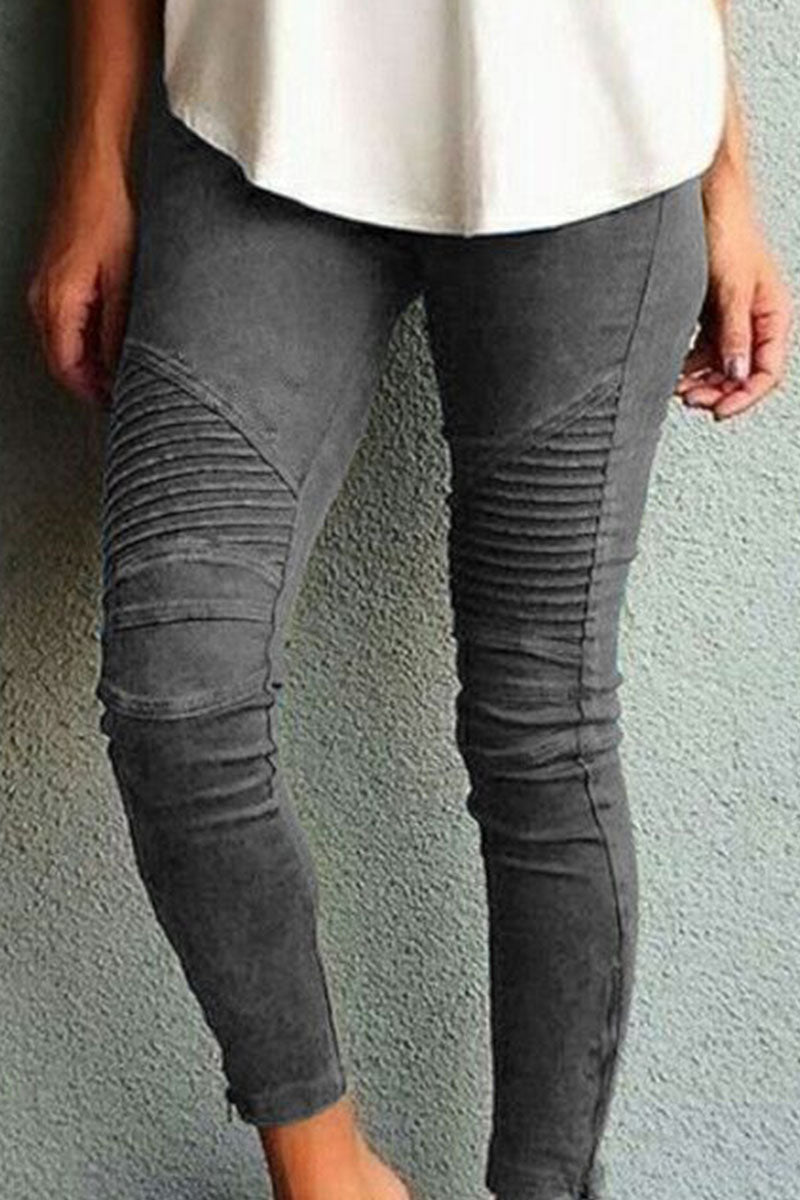 Pantalones deportivos de moda, ajustados, de cintura media, lisos (10 colores)