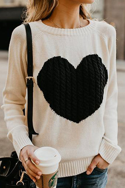 Suéteres de cintura media con cuello redondo y estampado urbano (3 colores)