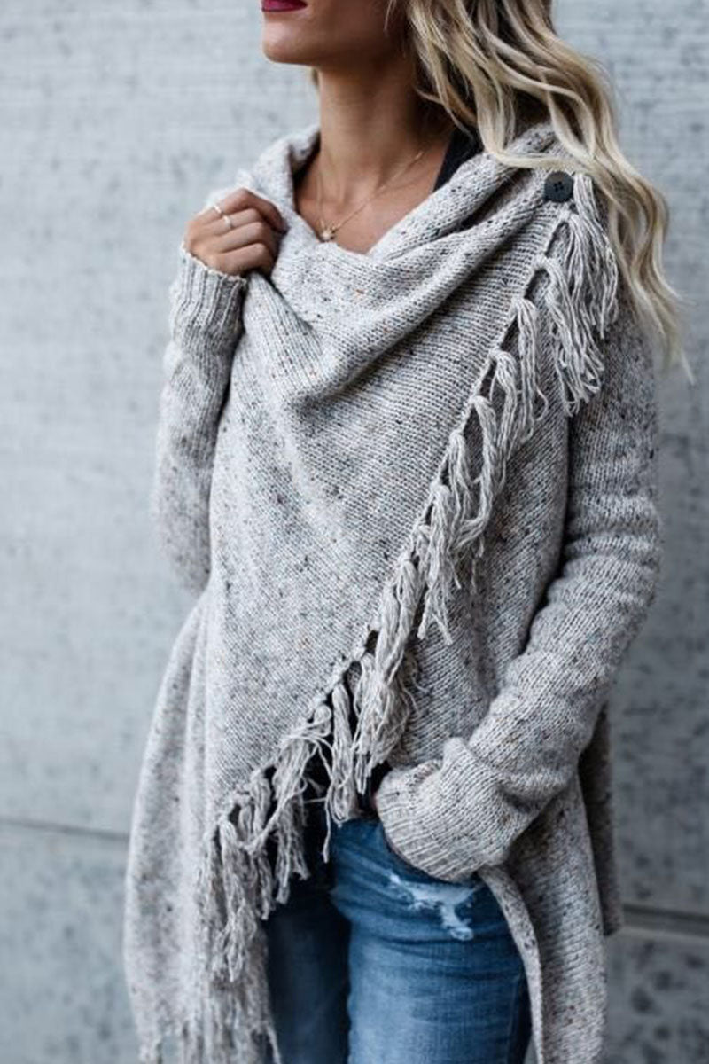 Suéteres casuales de moda con cuello redondo y cintura media, con parches sólidos (7 colores)
