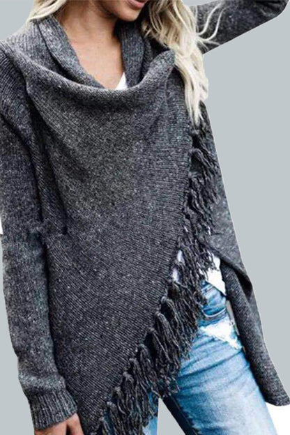 Suéteres casuales de moda con cuello redondo y cintura media, con parches sólidos (7 colores)