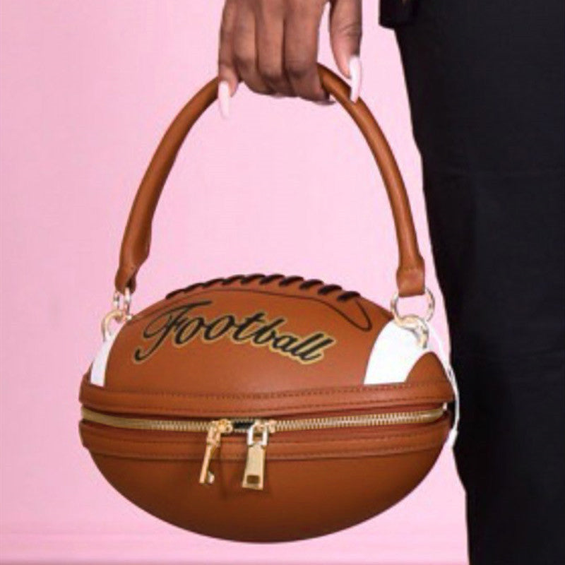 Bolso bandolera informal de rugby con estampado de letras