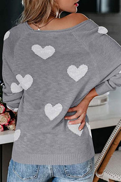 Suéter básico con cuello en V y cintura media con estampado informal (5 colores)