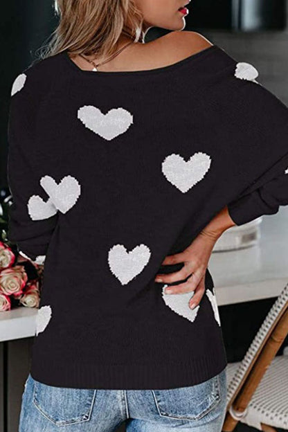 Suéter básico con cuello en V y cintura media con estampado informal (5 colores)
