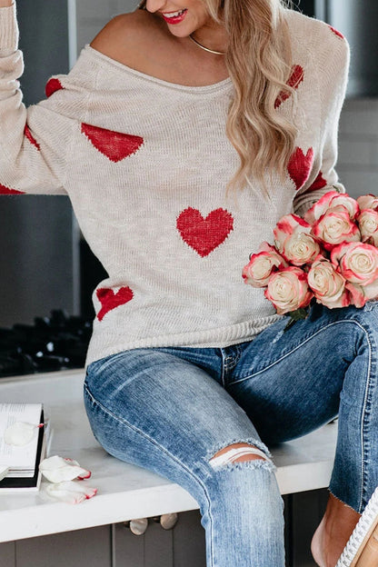 Suéter básico con cuello en V y cintura media con estampado informal (5 colores)