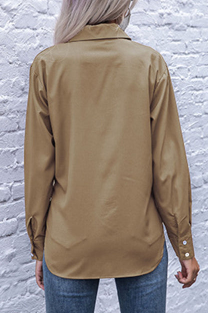 Tops de cuello vuelto con frenillo y patchwork liso de moda urbana