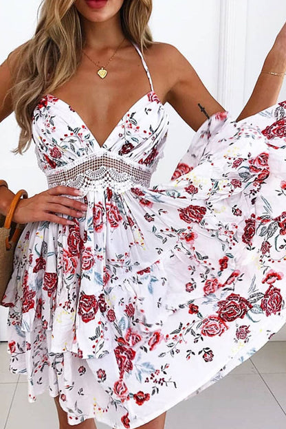 Vestidos de moda sexys con escote en V, espalda descubierta y tirantes finos