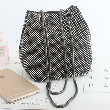 Bolsos tipo cubo con diamantes de imitación de moda casual