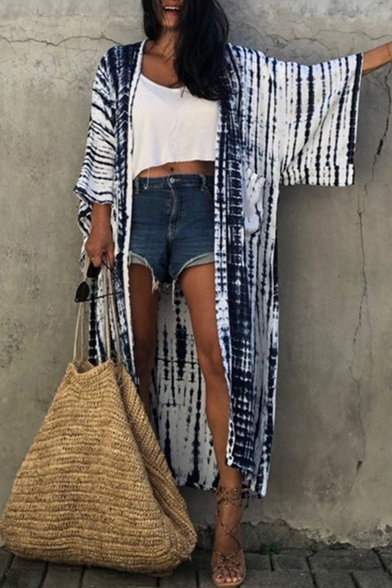 Traje de baño playero con estampado de frenillo para vacaciones (4 colores)