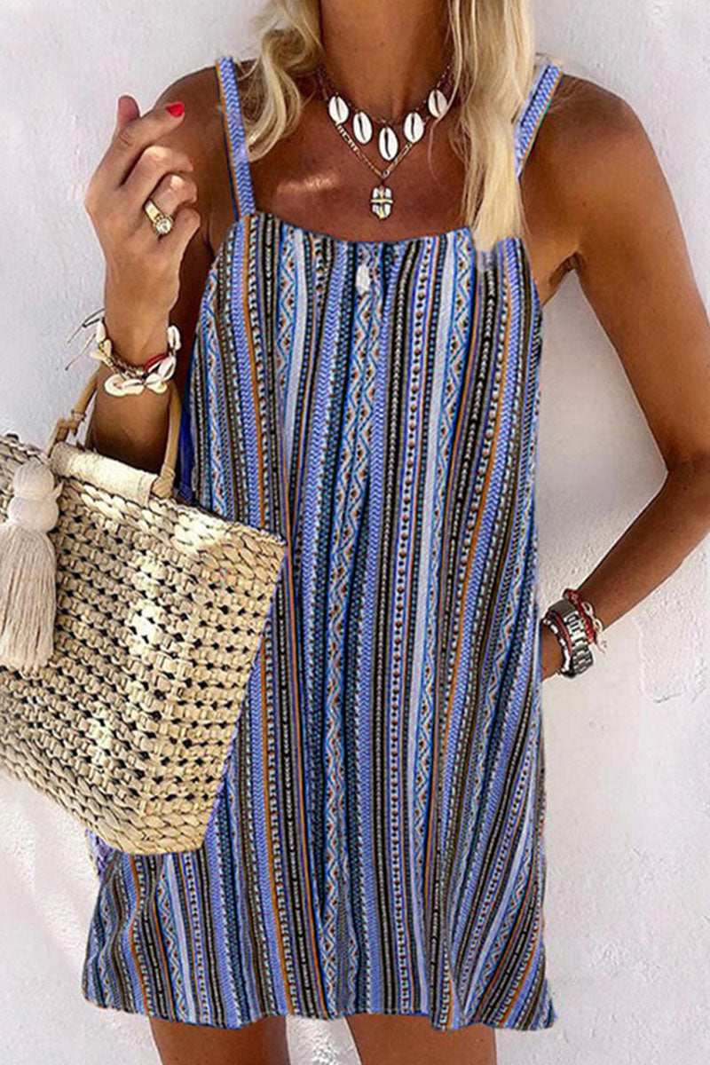 Vestidos de princesa con tirantes finos, espalda descubierta y rayas informales a la moda