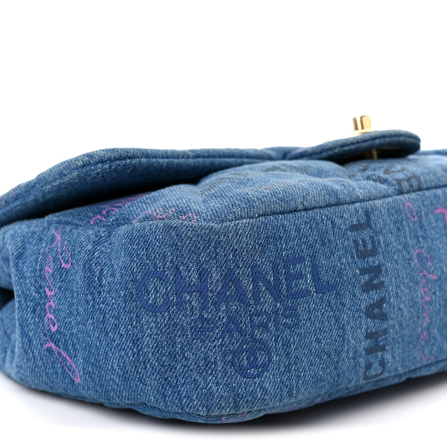 Denim Quilted Denim Large Mood Flap Blue Multicolor