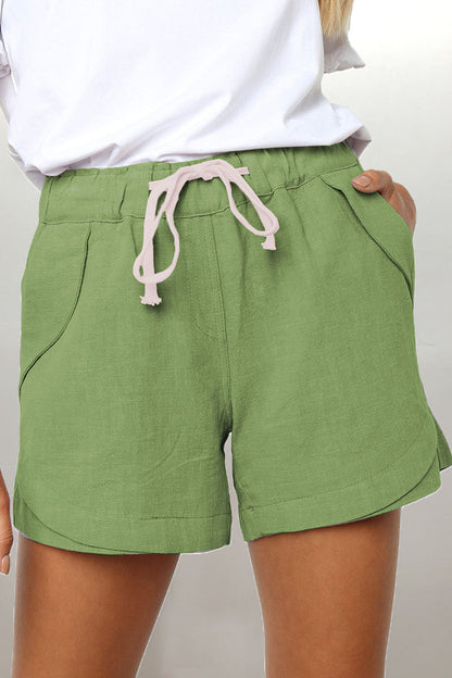 Pantalones casuales lisos con bolsillos, sueltos, de cintura alta y rectos (7 colores)
