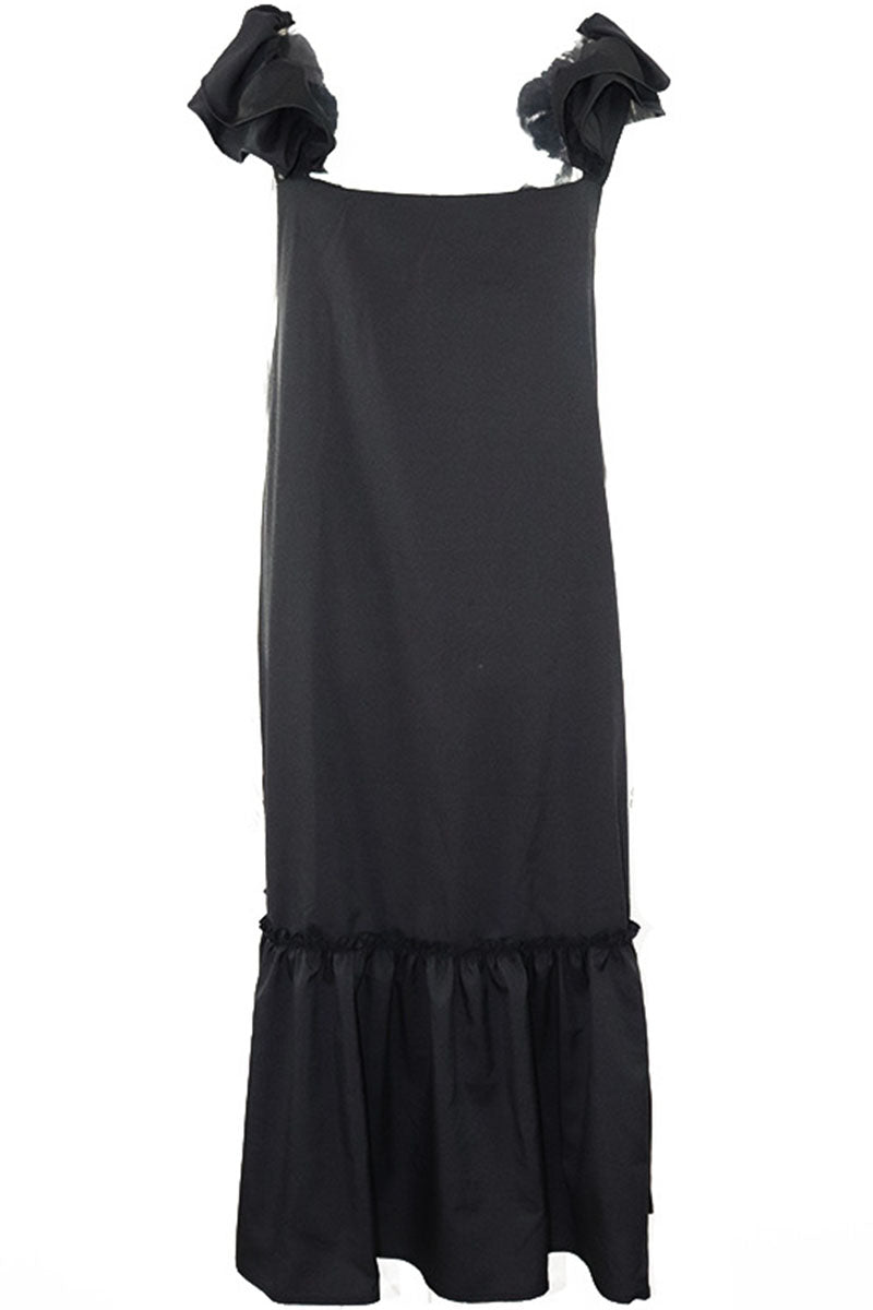 Vestidos de moda de calle, lisos, con cuello redondo y sin mangas