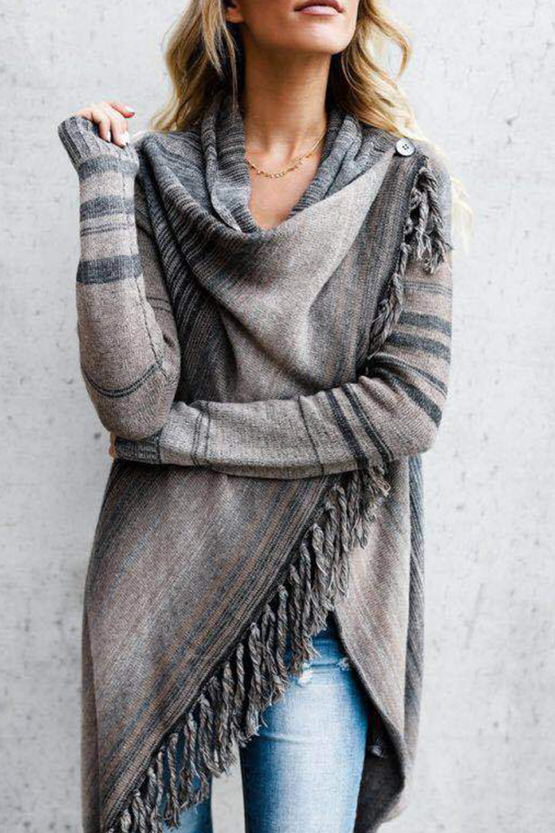 Suéteres casuales de moda con cuello redondo y cintura media, con parches sólidos (7 colores)