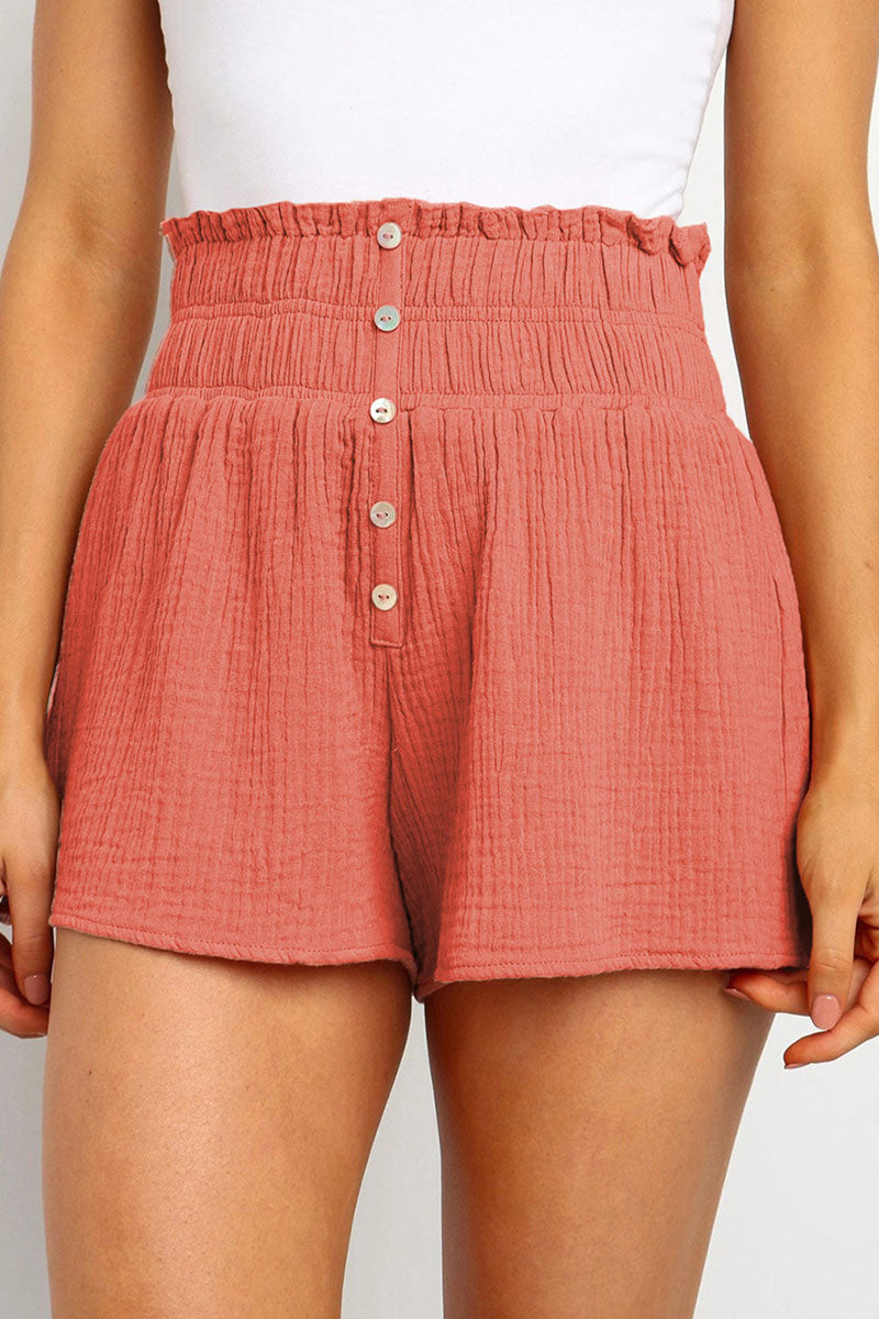 Pantalones casuales lisos, sueltos, de cintura alta y rectos (4 colores)