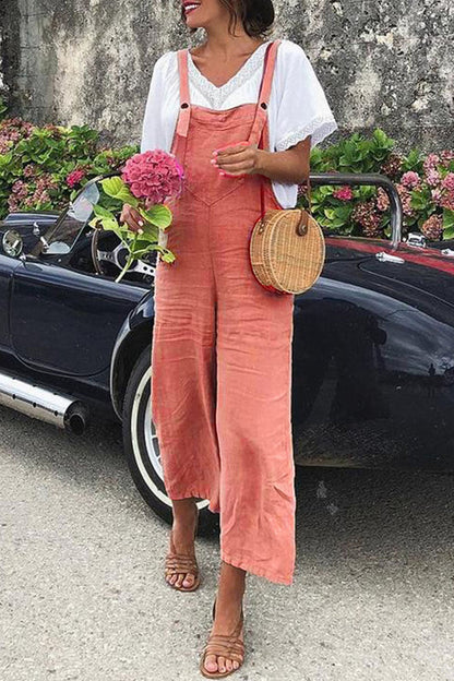 Mono holgado con tirantes finos de moda urbana (5 colores)