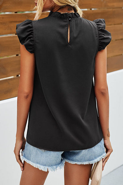 Tops de cuello redondo con abertura lateral lisa de moda urbana (3 colores)