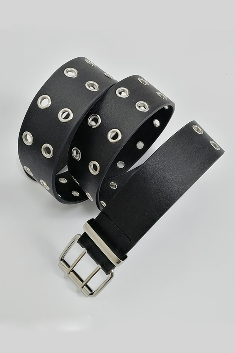 Cinturones punk de patchwork sólido
