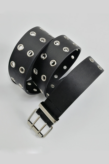 Cinturones punk de patchwork sólido