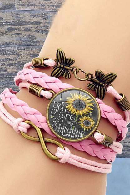 Pulseras de patchwork con letras de moda para uso diario