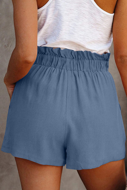 Pantalones casuales de moda con cintura alta, sueltos, lisos y con cinturón, de pierna ancha