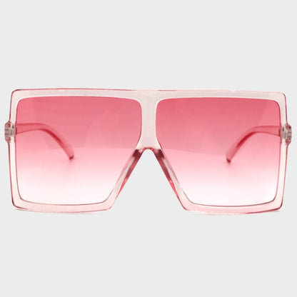 Gafas de sol sexis con diseño de patchwork de leopardo y cambio gradual en la calle