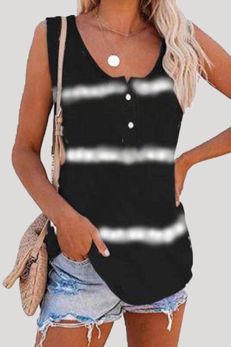 Tops casuales de moda con cuello redondo y estampado de patchwork