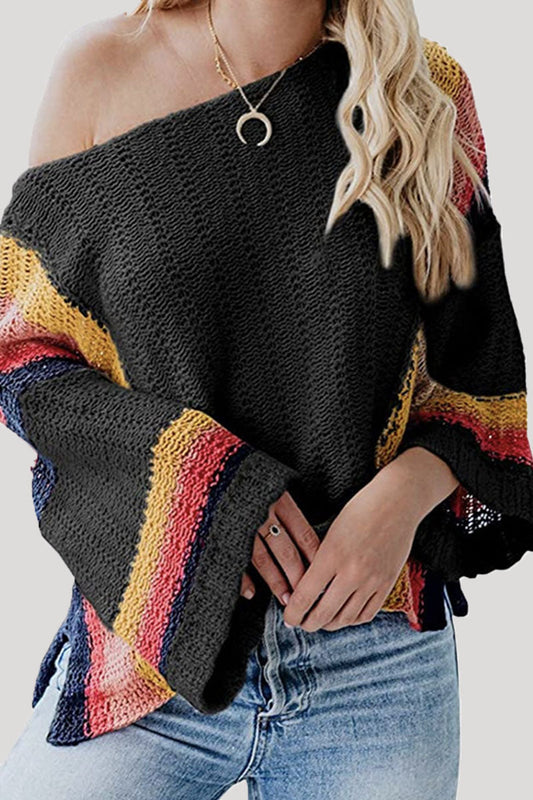 Tops de cuello redondo con abertura en la parte superior lisa de moda