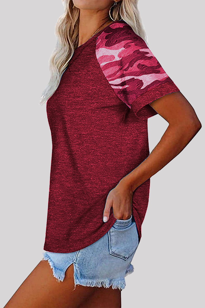Camisetas básicas con cuello redondo y estampado casual (6 colores)