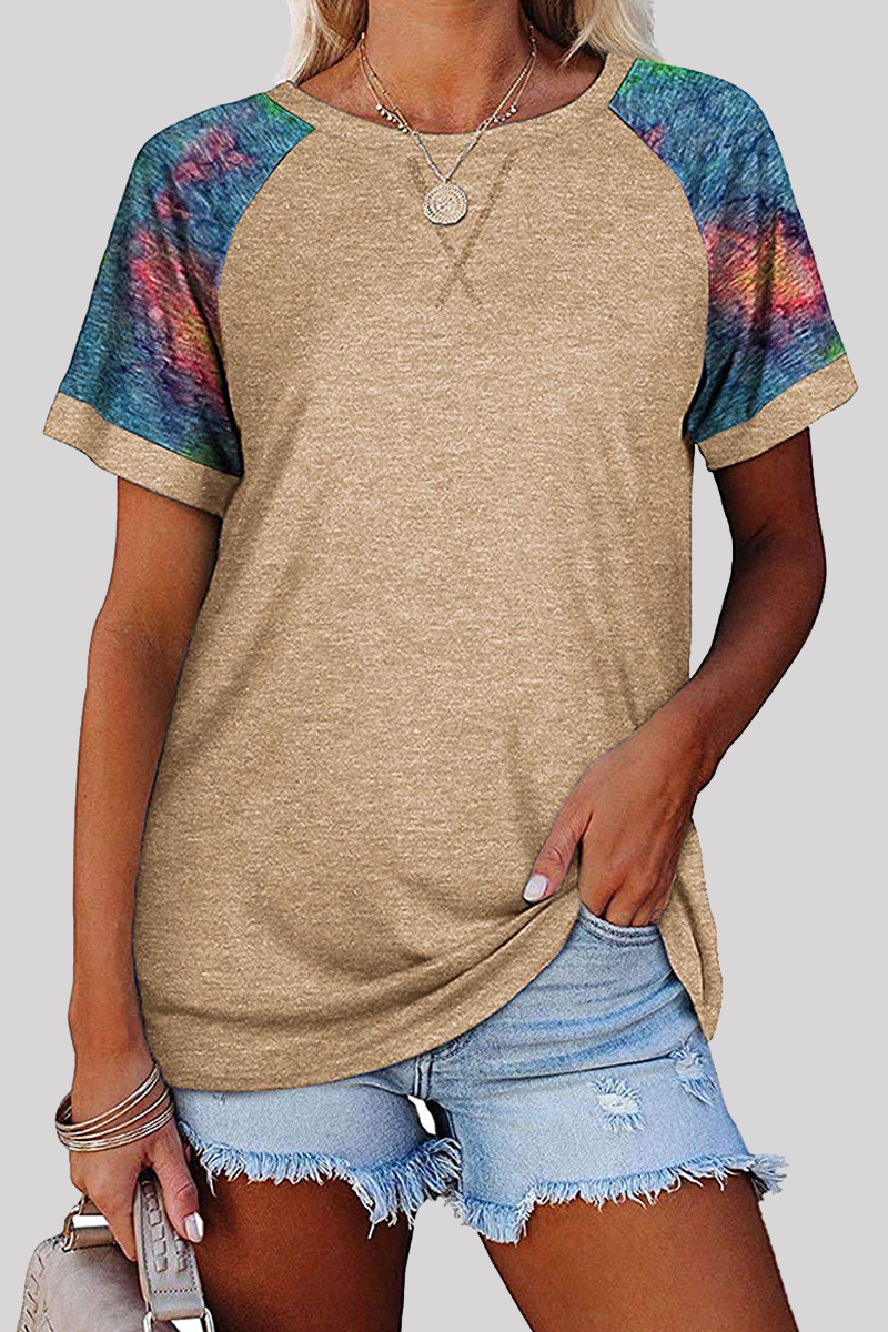 Camisetas básicas con cuello redondo y estampado casual (6 colores)