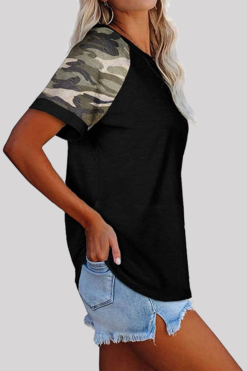 Camisetas básicas con cuello redondo y estampado casual (6 colores)