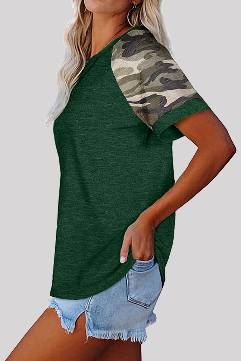 Camisetas básicas con cuello redondo y estampado casual (6 colores)